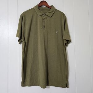 HyperNatural Men’s Olive Green Polo Shirt Short Sleeve Casual Size M